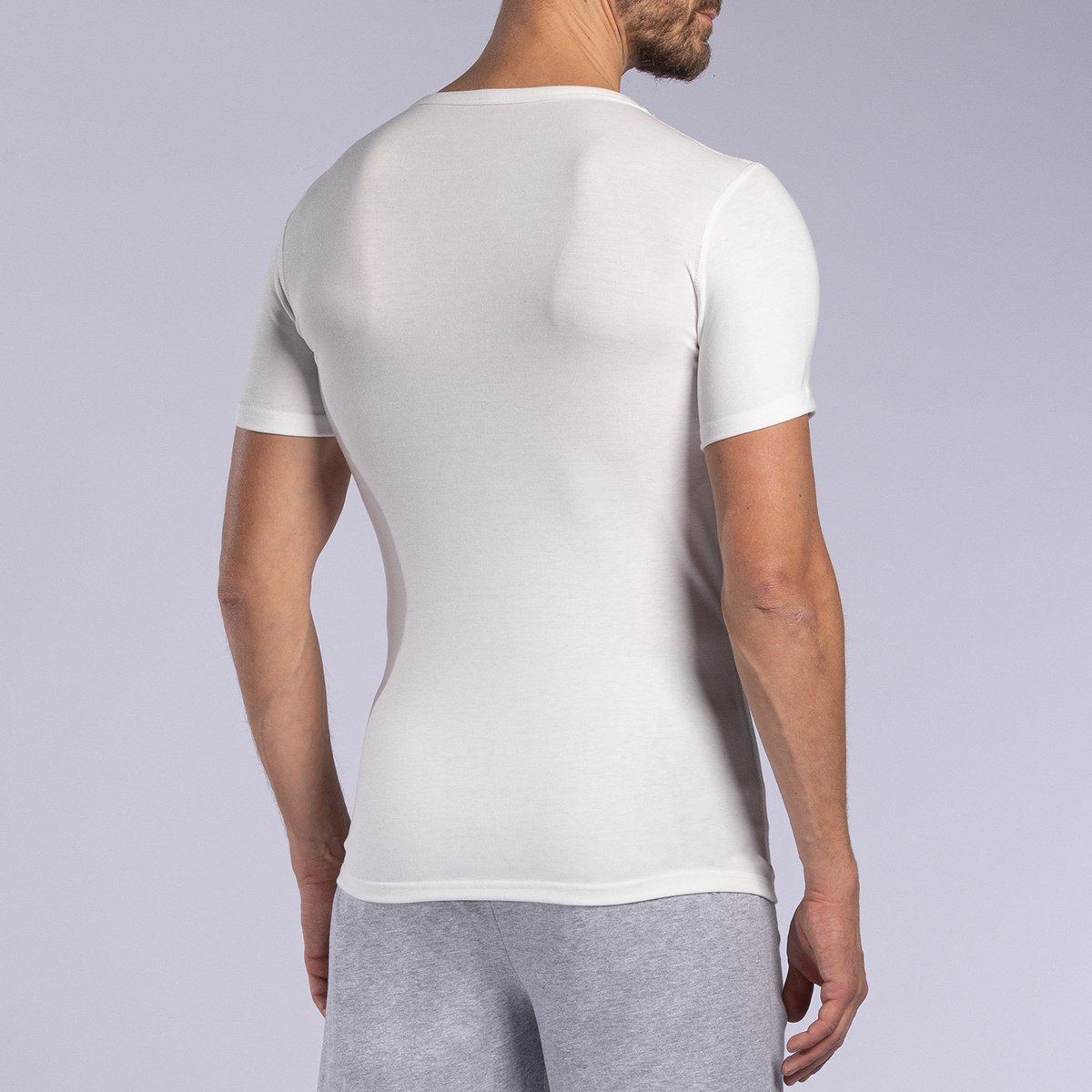 T-shirt manches courtes thermique homme blanc