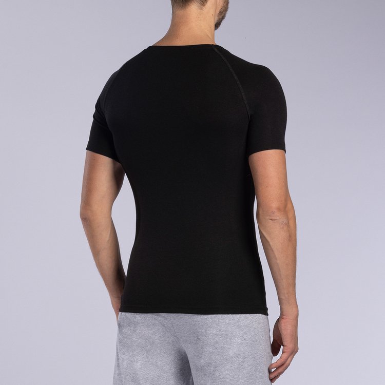 T-shirt manches courtes thermique homme noir