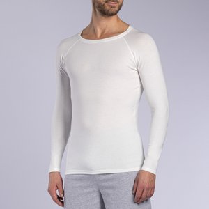 T-shirt manches longues thermique homme blanc