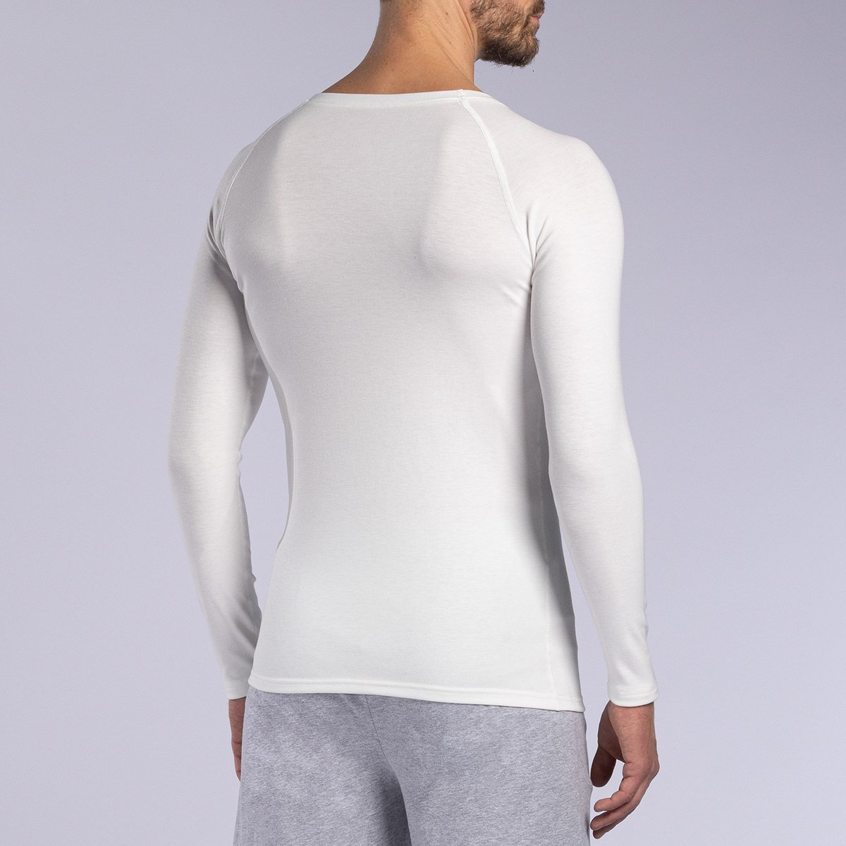 T-shirt manches longues thermique homme blanc
