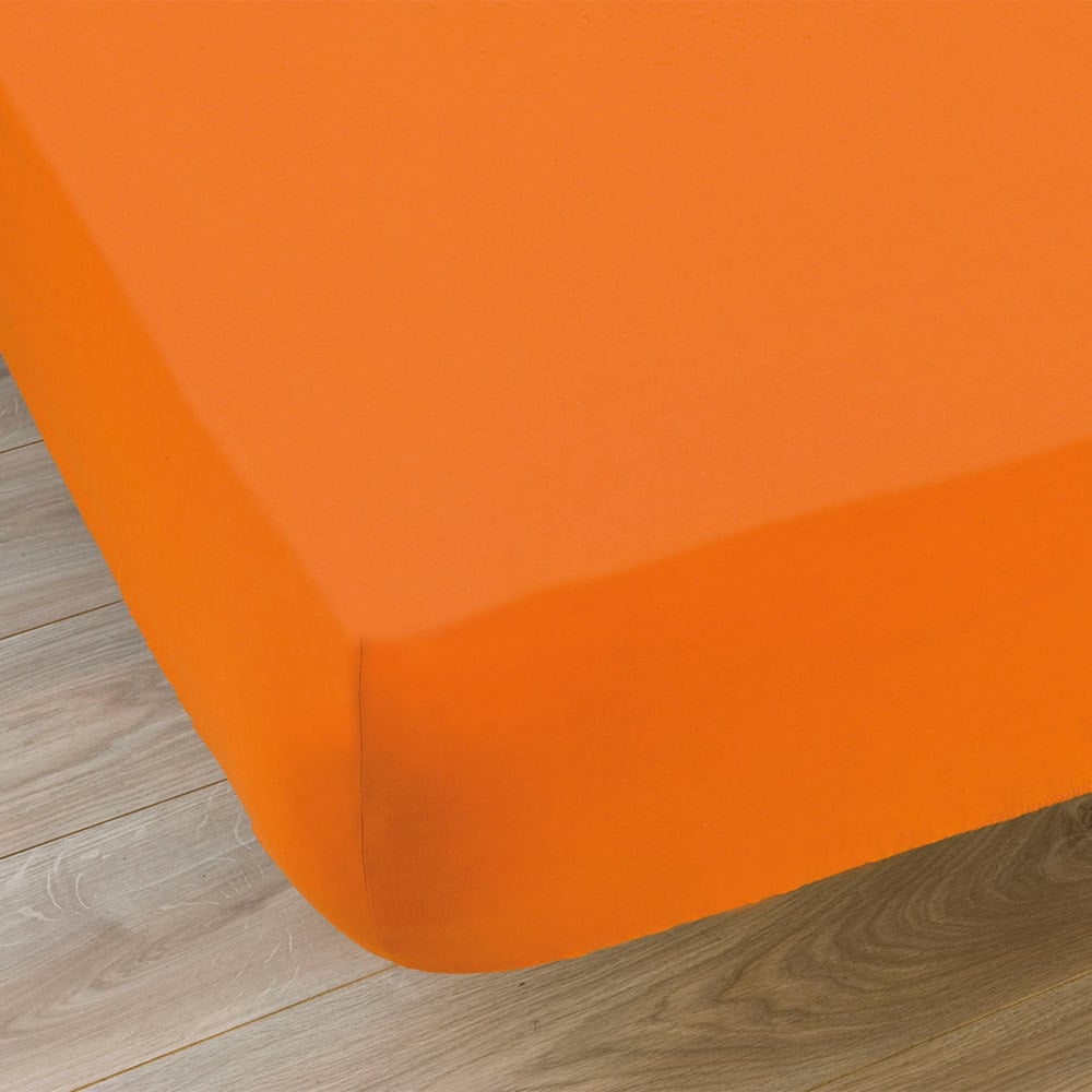 Drap housse coloris mangue