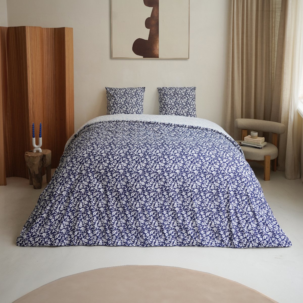 PACK HOUSSE DE COUETTE + TAIE(S) D'OREILLER COTON FLORA