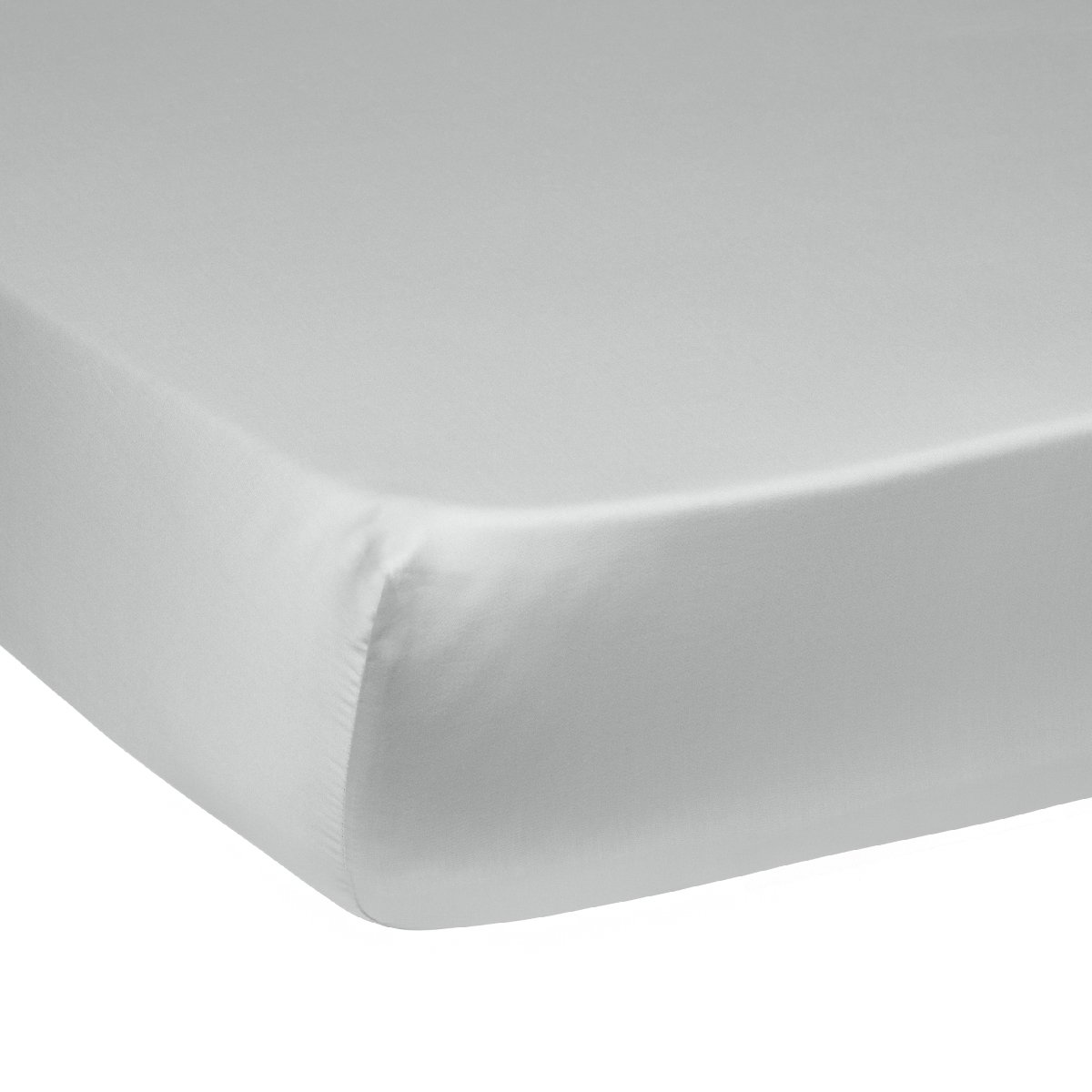 Drap housse Grand bonnet Harmonie Satin de coton coloris Gris