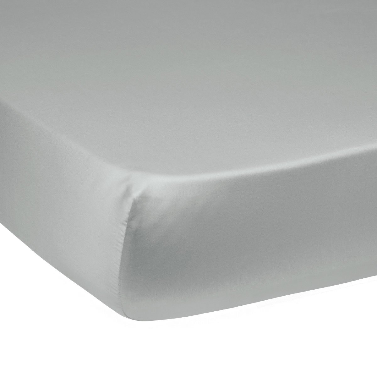 Drap housse Grand bonnet Harmonie Satin de coton coloris Gris