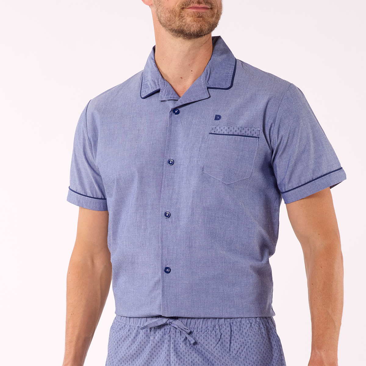 Pyjashort Homme BOHO Bleu