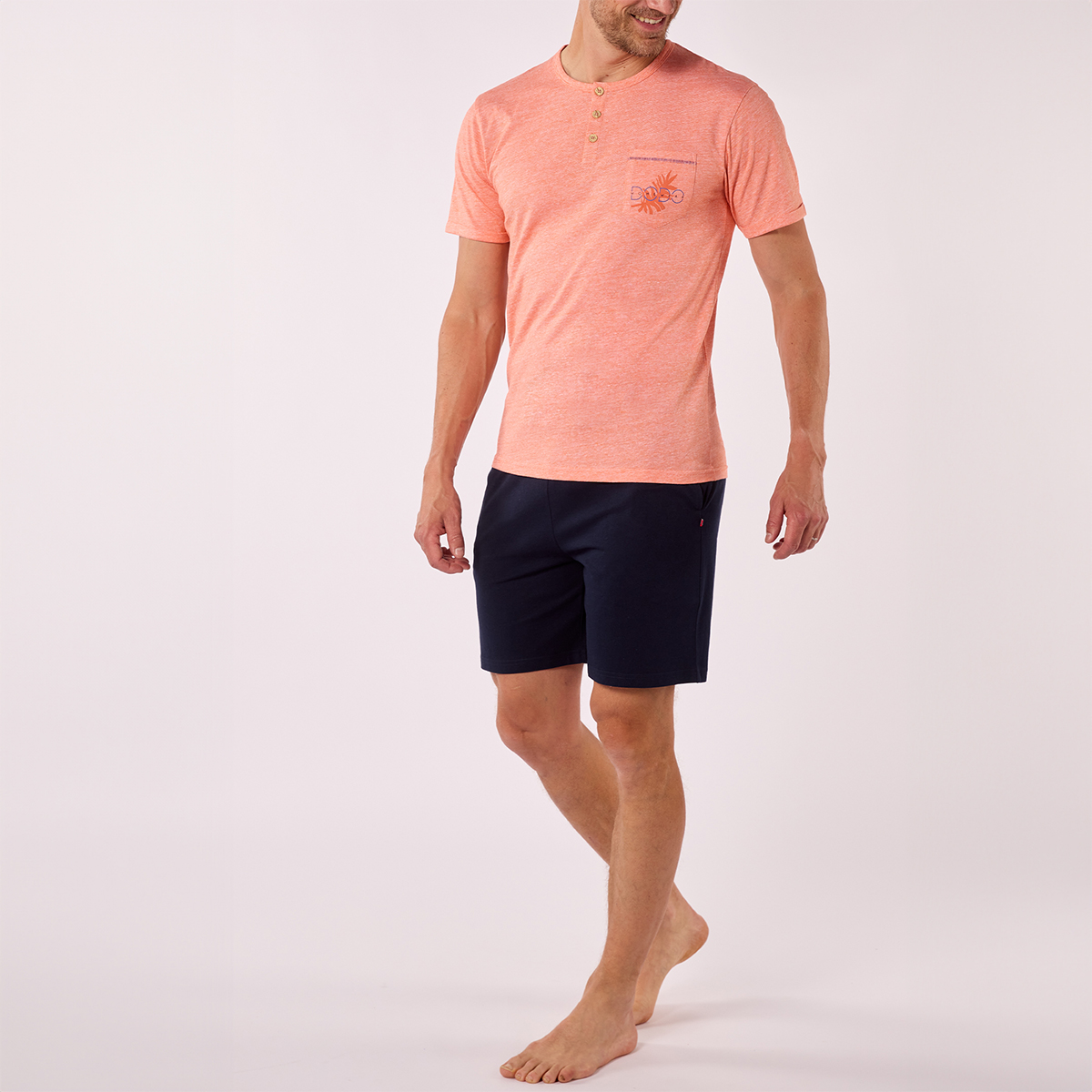 Pyjashort Homme COBALT Marine/Orange