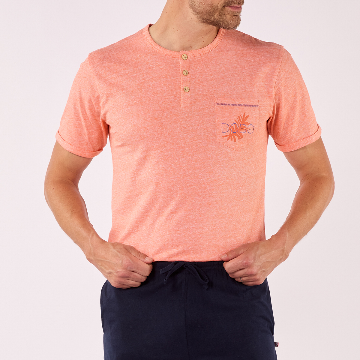 Pyjashort Homme COBALT Marine/Orange