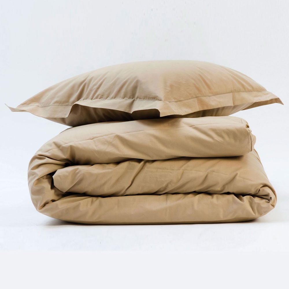 Housse de couette Coton Grand teint coloris Dune
