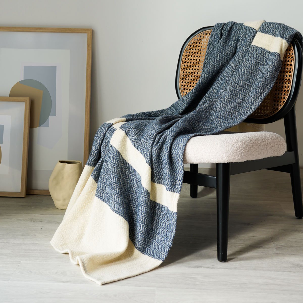 Plaid Lima Bleu de prusse