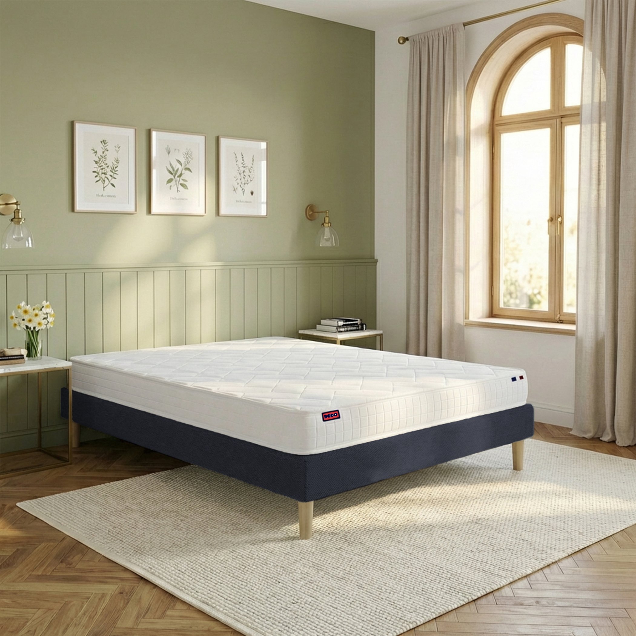 Ensemble lit - Matelas ACCESS + sommier - Bleu