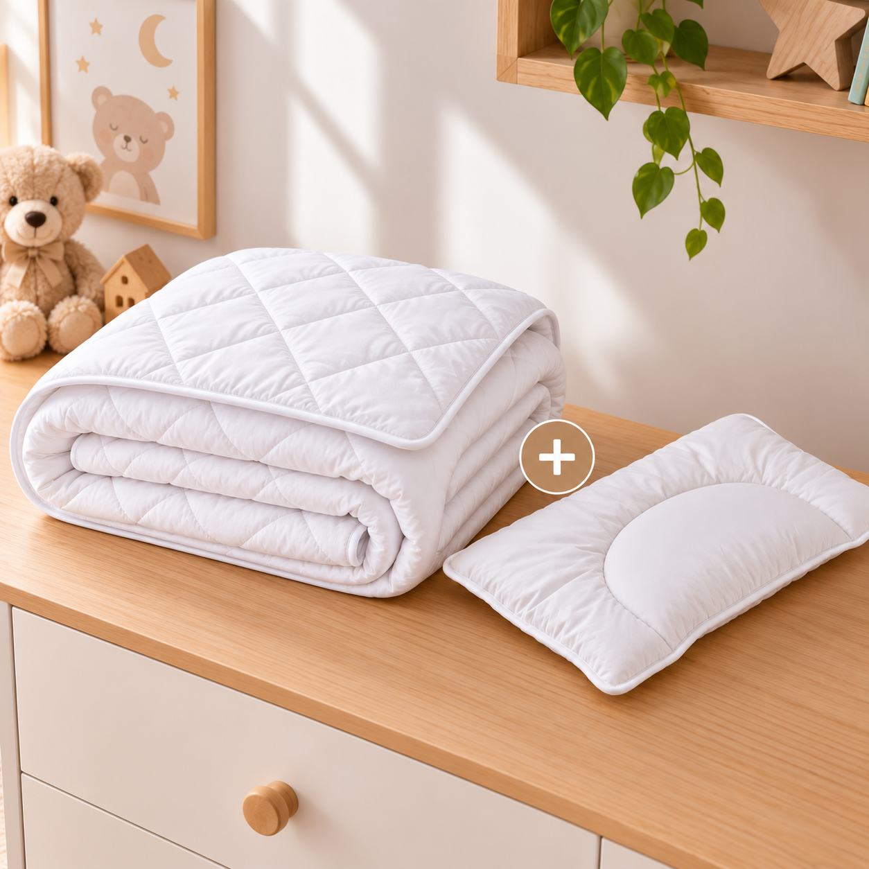 Pack Couette + Oreiller Bébé - Anti-acariens