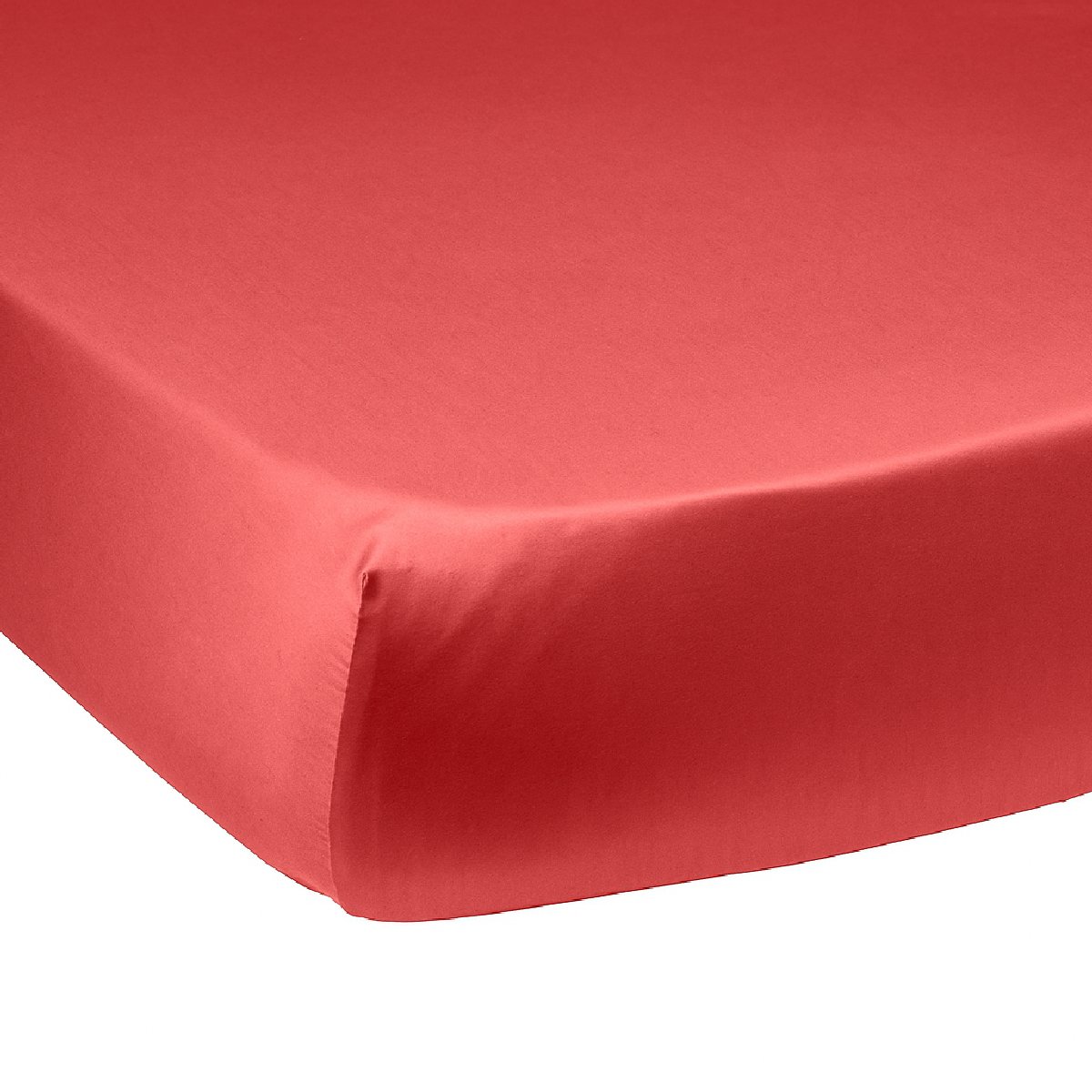 Drap housse Harmonie Satin de coton coloris Pastèque