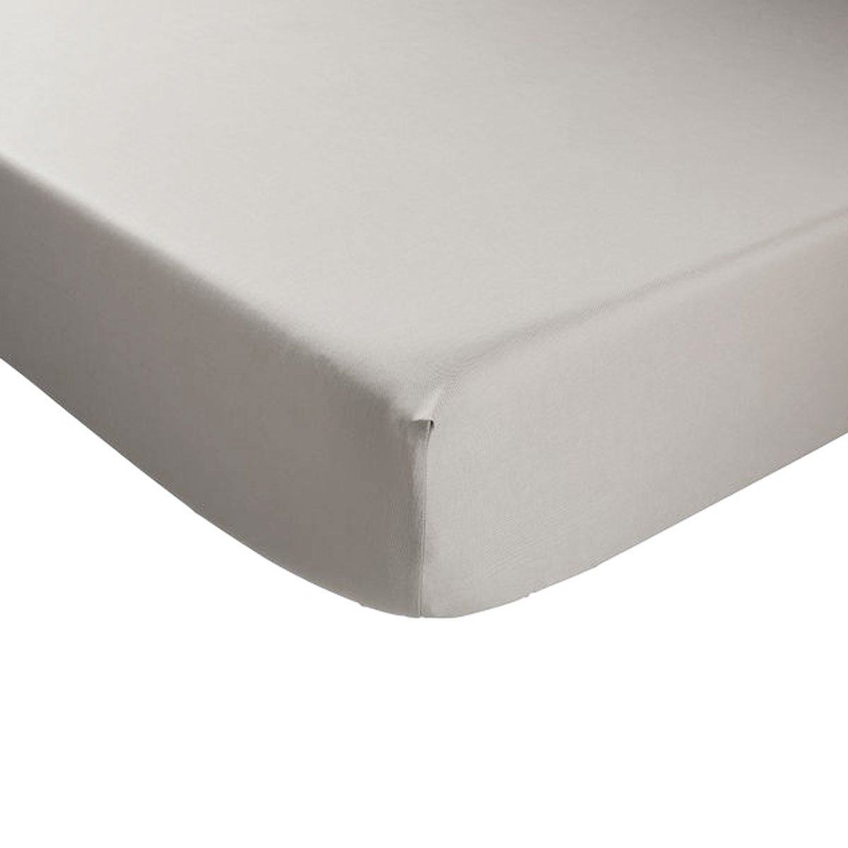 Drap housse - Percale de coton thermorégulée  - Gris clair