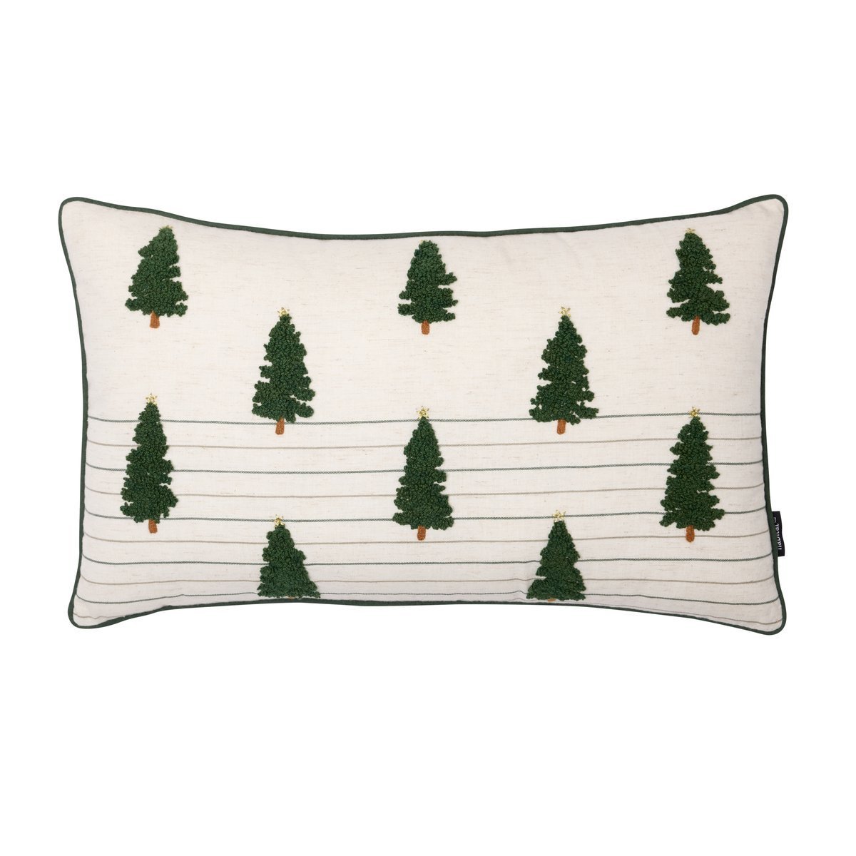 Coussin Sapins - Ecru/vert