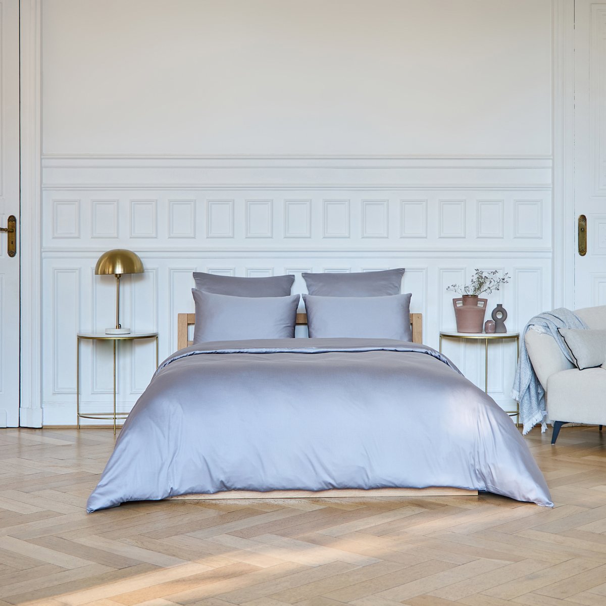 Housse de couette Alexane - Gris
