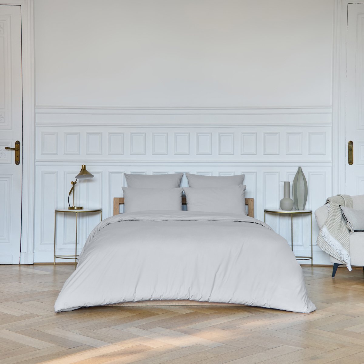 Housse de couette Amance - Gris perle
