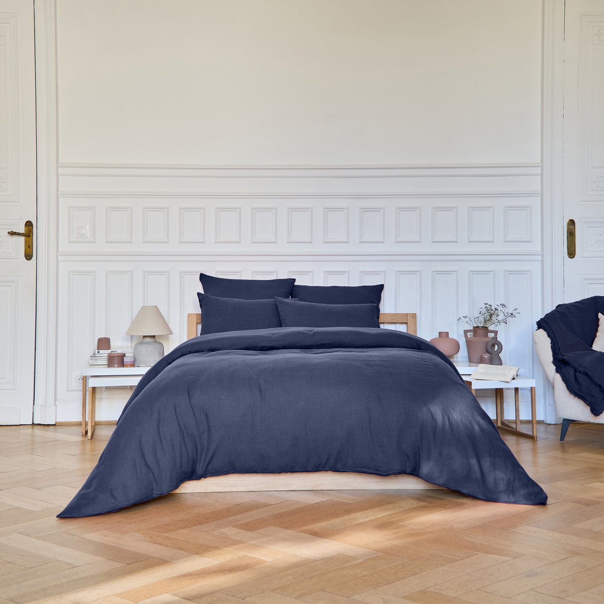 Housse de couette Brunelle - Bleu marine