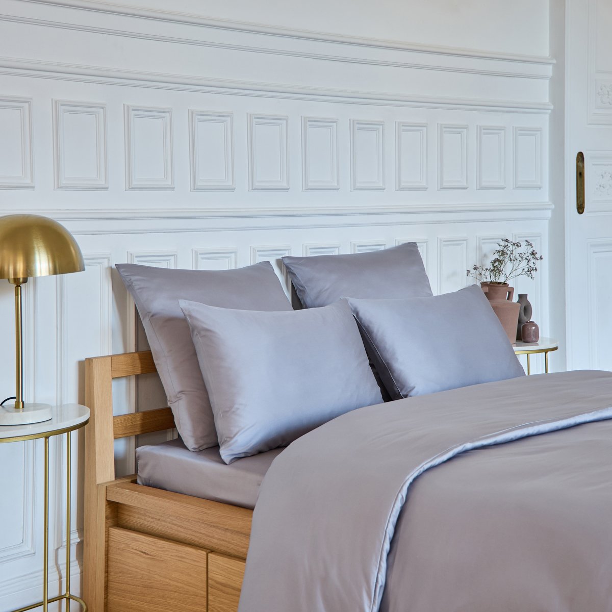 Housse de couette Alexane - Gris