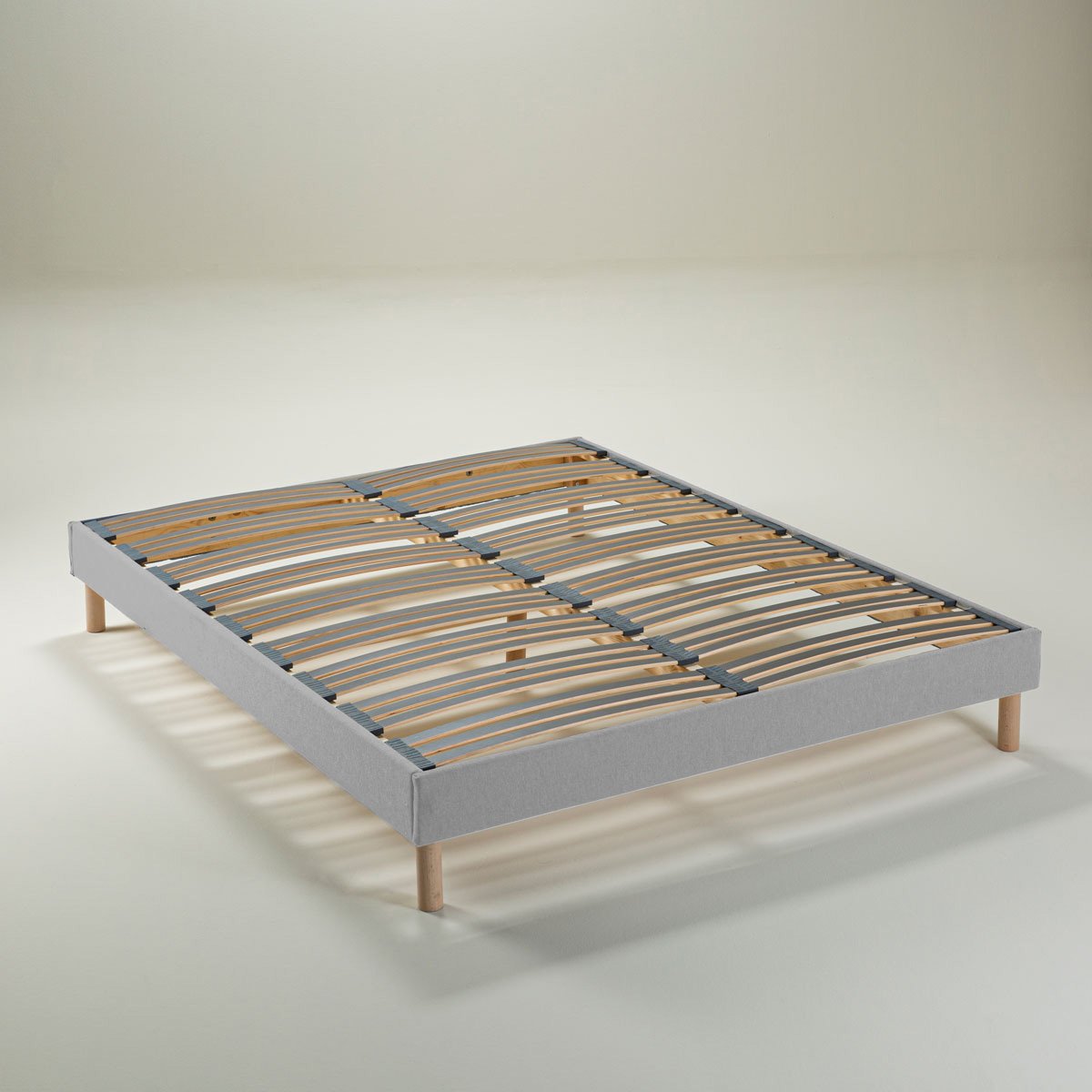 Sommier en kit - lattes flexibles - Gris