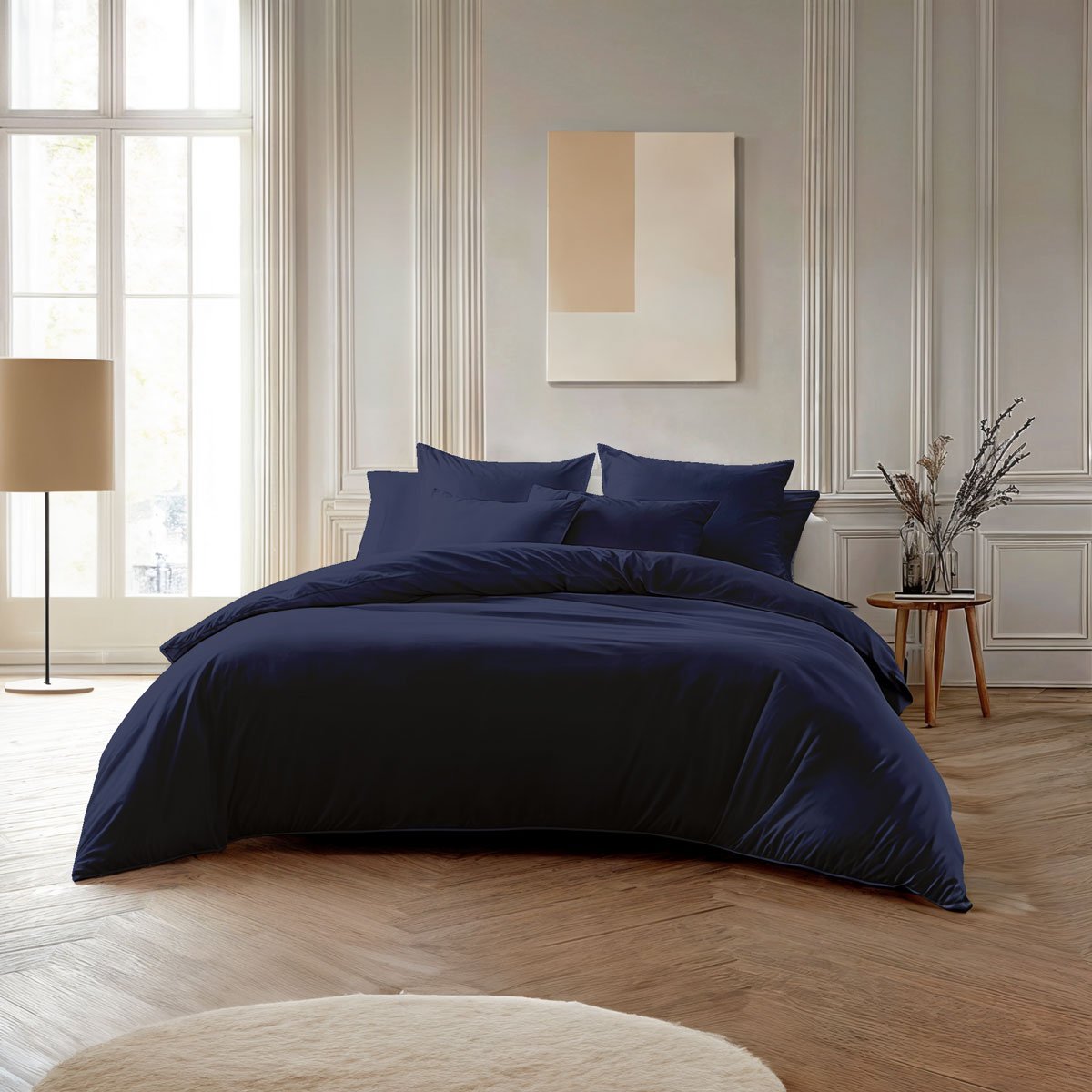 Drap housse - Coton thermorégulé - Marine