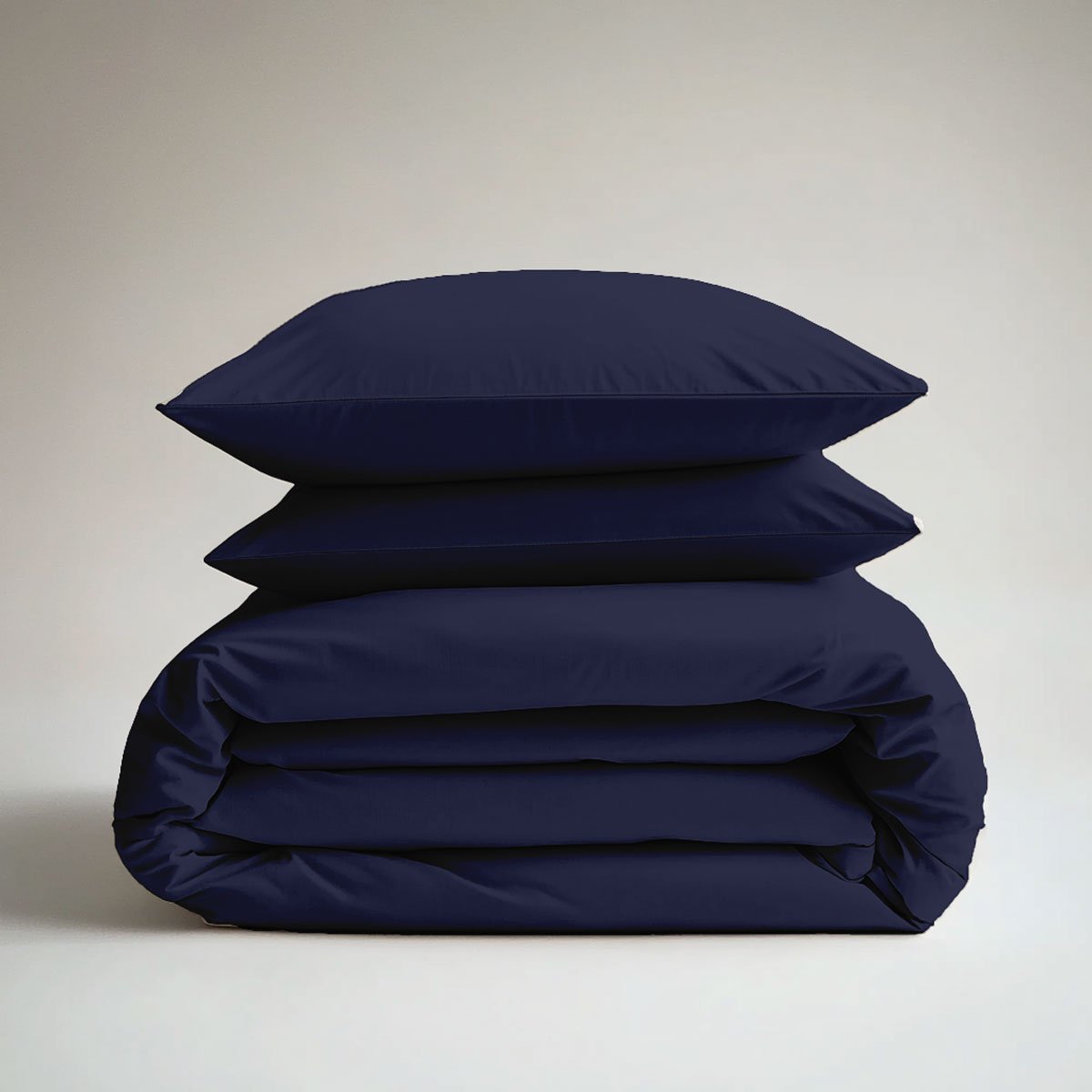 Pack housse de couette + Taie(s) d'oreiller - Coton thermorégulé - Marine