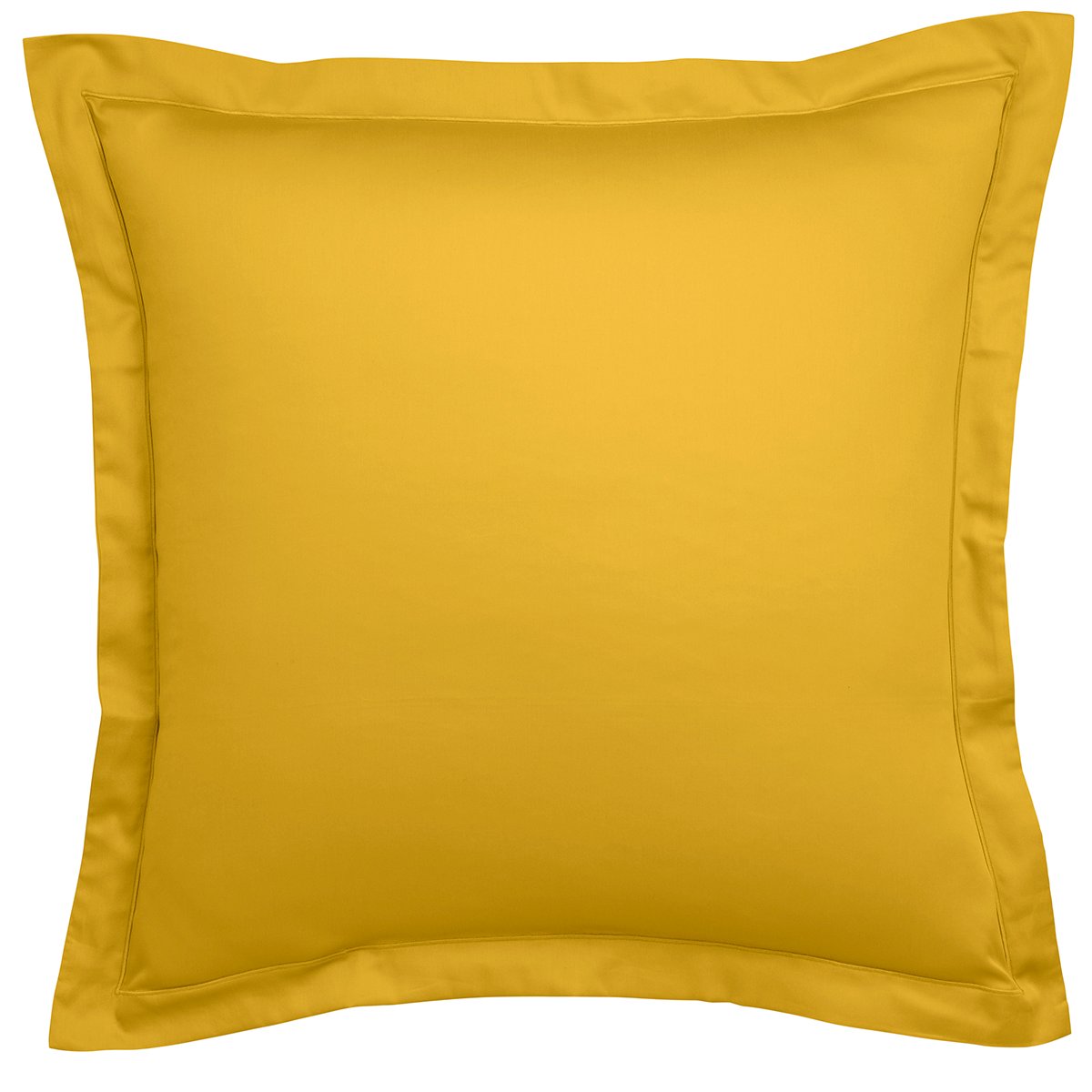 Taie d'oreiller Partition Satin de coton Coloris Curry