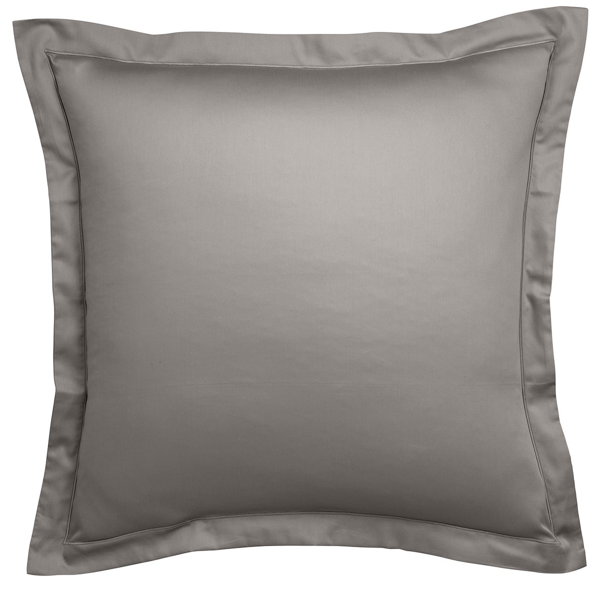 Taie d'oreiller Partition Satin de coton Coloris Gris