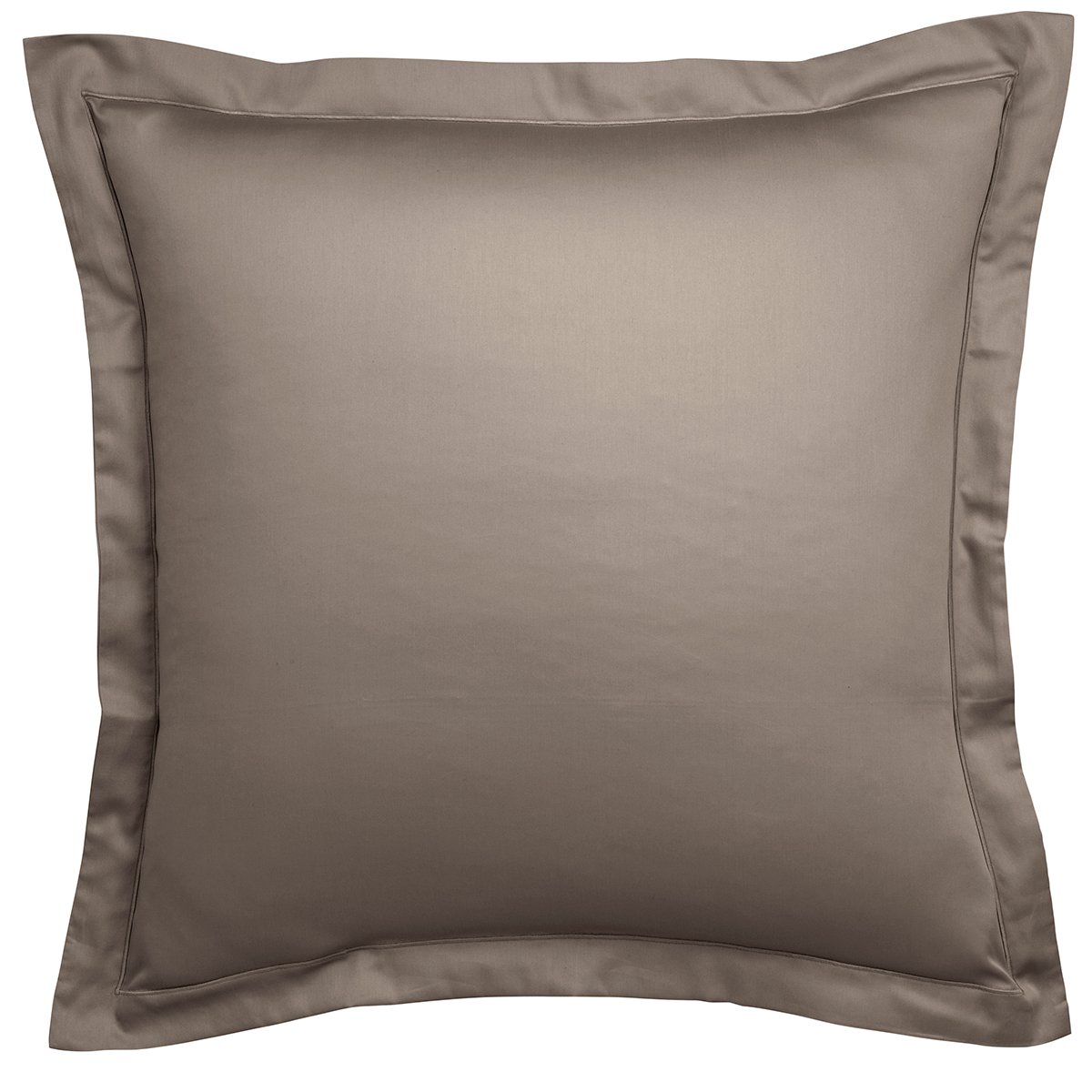 Taie d'oreiller Partition Satin de coton Coloris Taupe