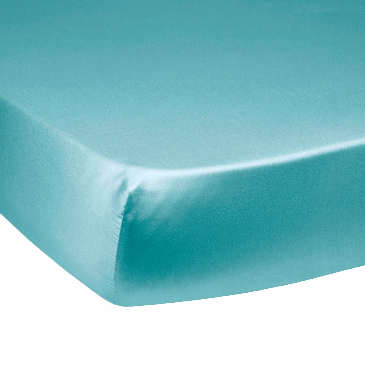 Drap housse Harmonie Satin de coton coloris Turquoise