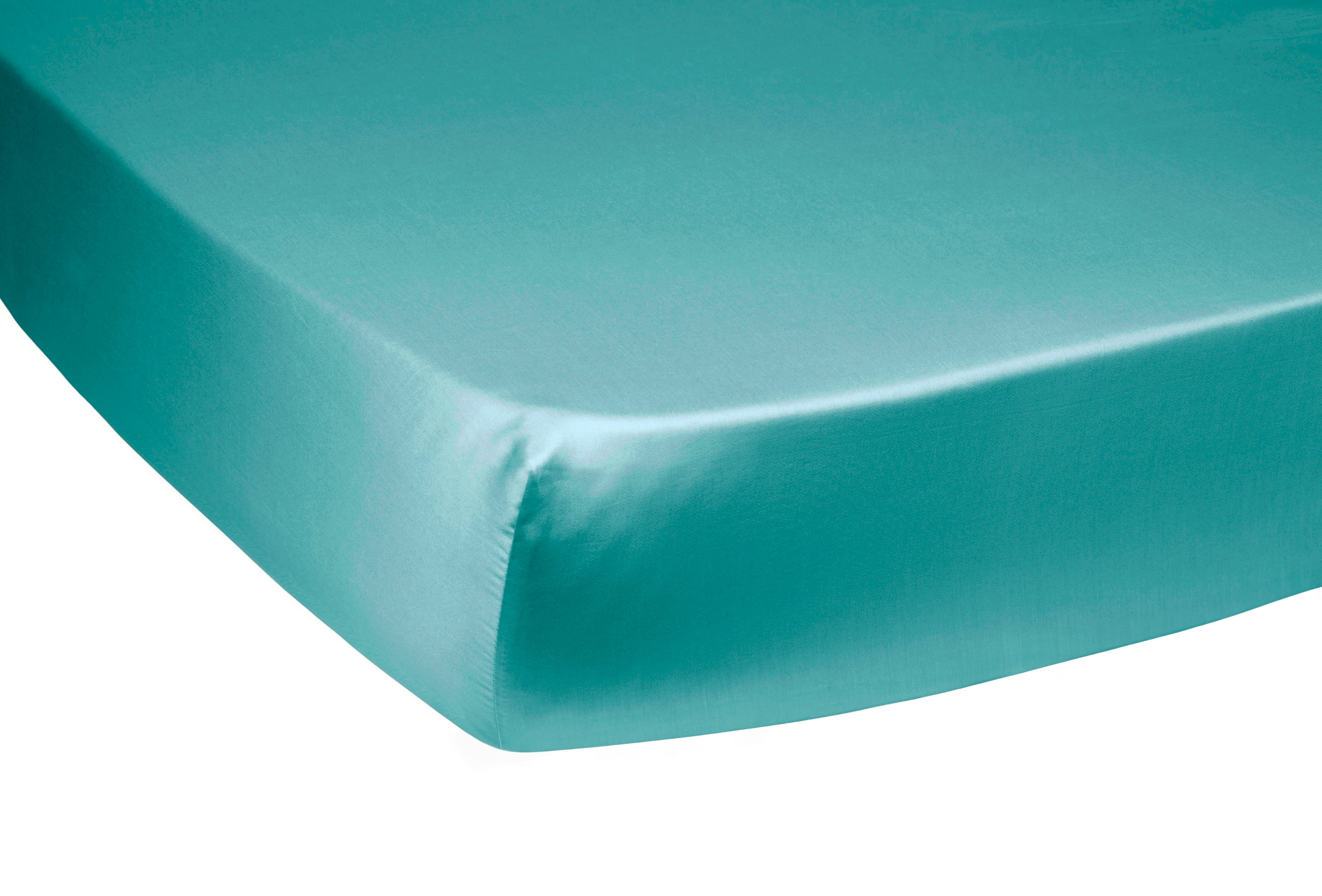 Drap housse Harmonie Satin de coton coloris Turquoise