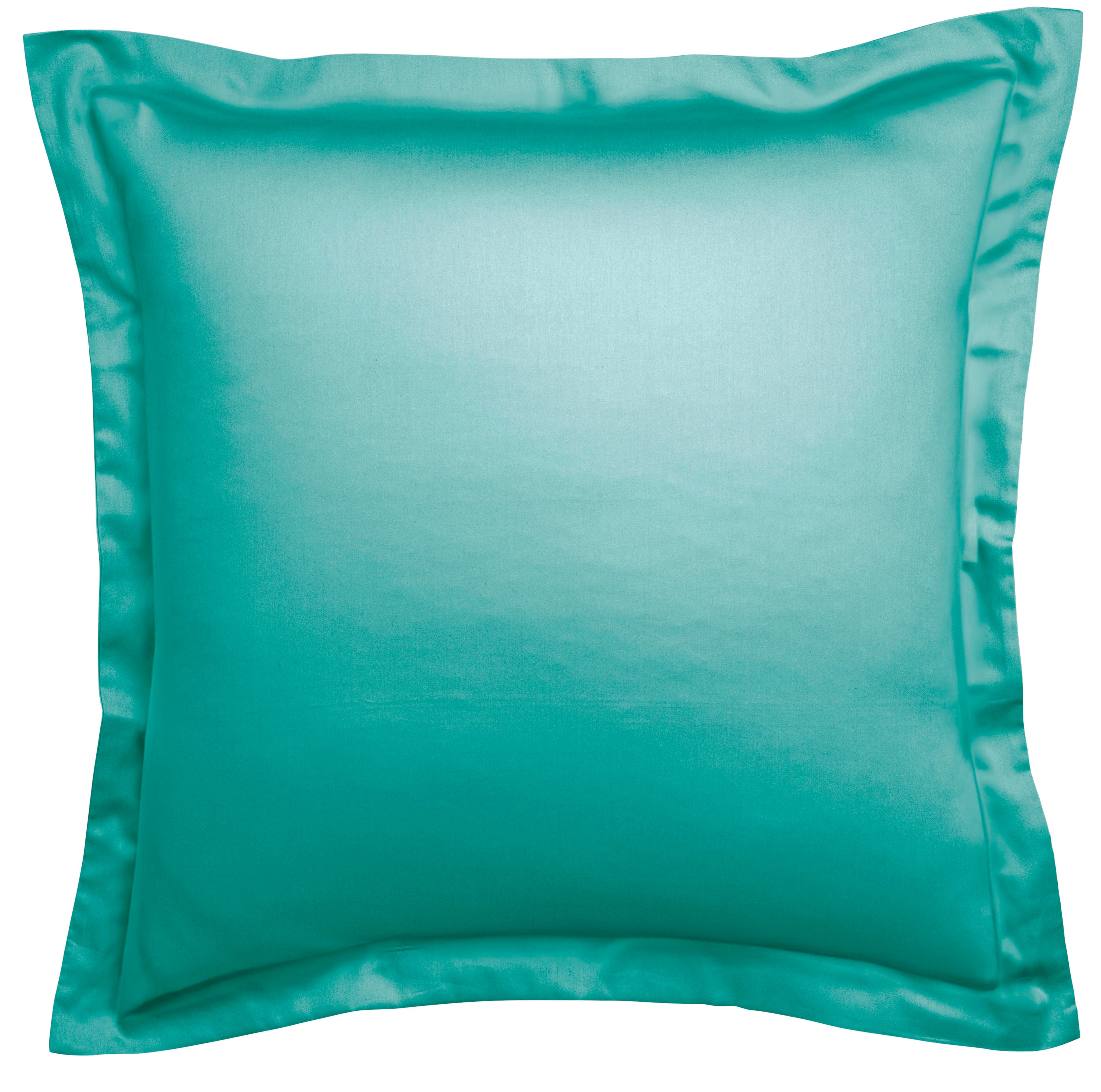 Taie d'oreiller Harmonie Satin de coton coloris Turquoise