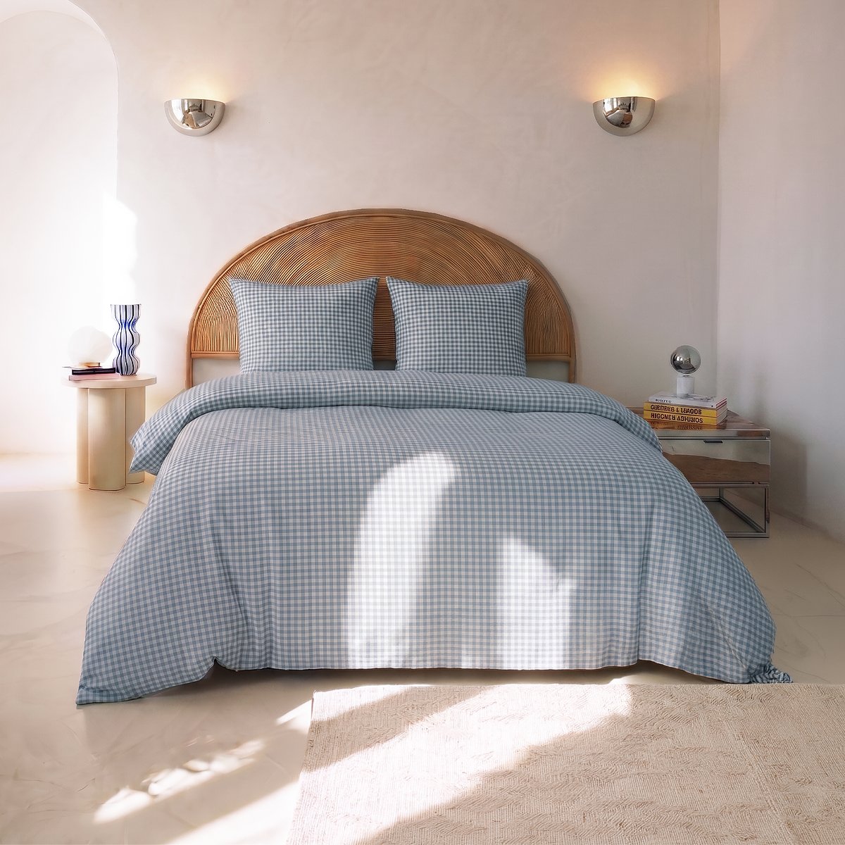 Pack housse de couette + taie(s) d'oreiller coton Vichy